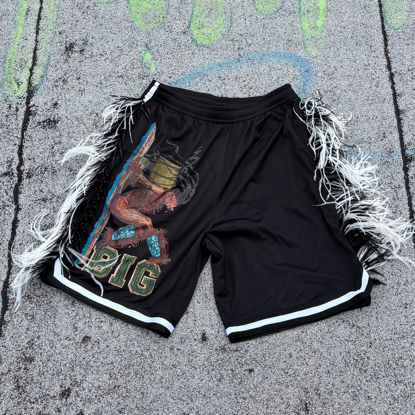 Black Big Win Lampshorts