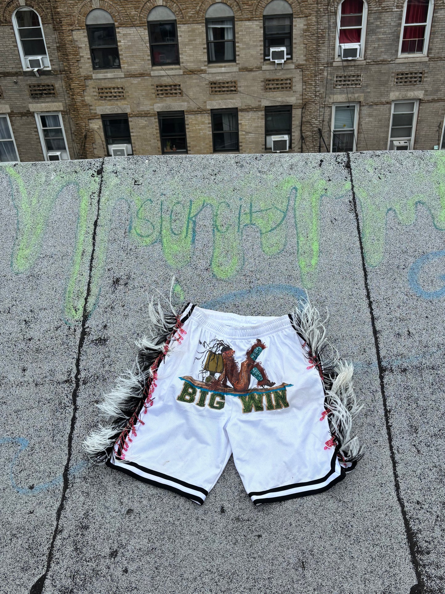 White Lampshade Style Shorts